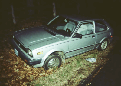 abandoned car